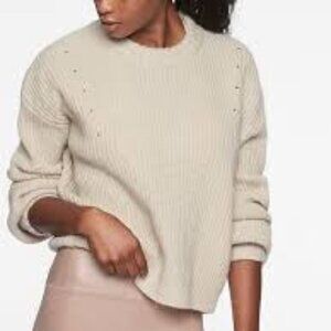 Athleta Wool and Cashmere Cozy Beige Lucca Sweater